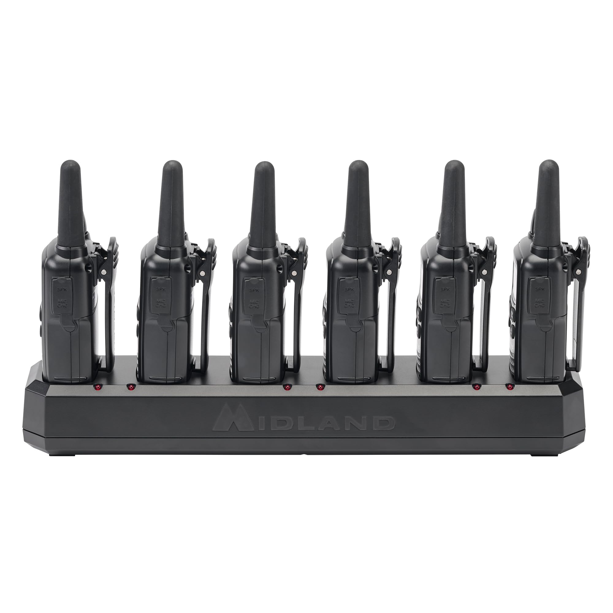 Midland � Lxt600Bbx6 Gang Charger Business Radio Walkie Talkie With Ear Piece   Small, Lightweight   Security Restaurants Retail Cafes   Two Way Radio With Charging Base  Rechargeable  6 Units